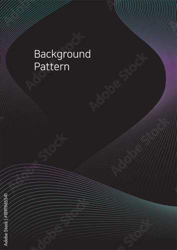 웨이브 라인 추상 패턴
