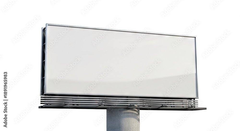 Obraz premium Blank Billboard on White Background