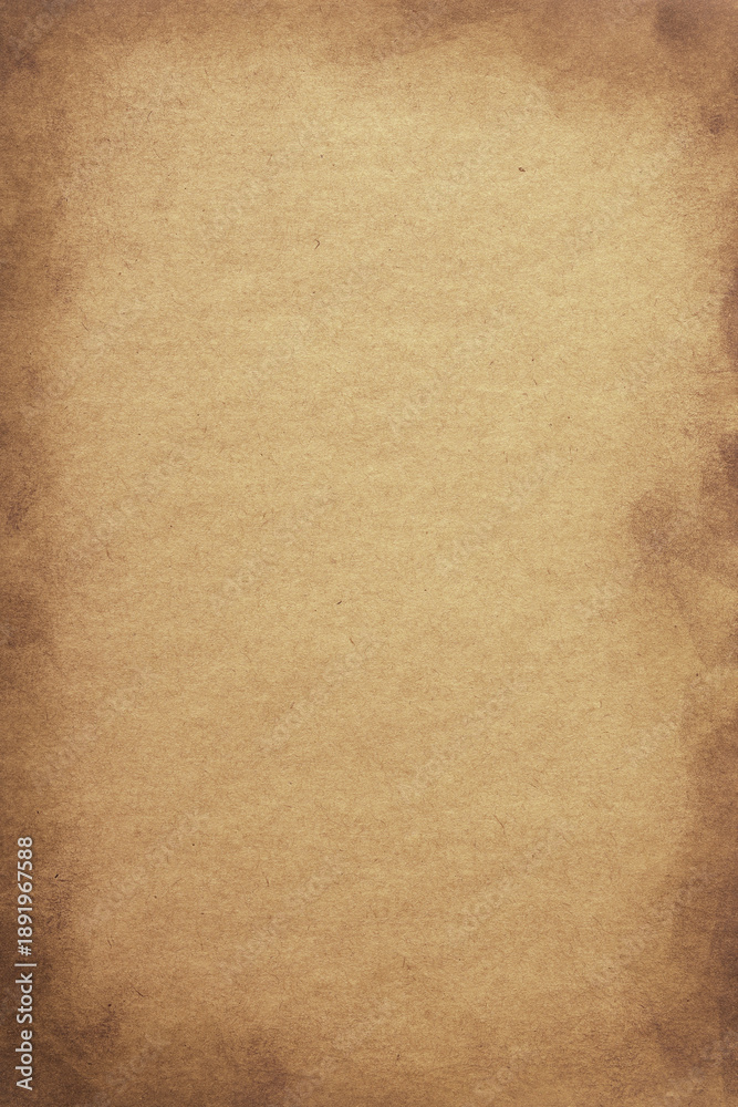 Fototapeta premium Vertical vintage vignette old aged parchment paper texture
