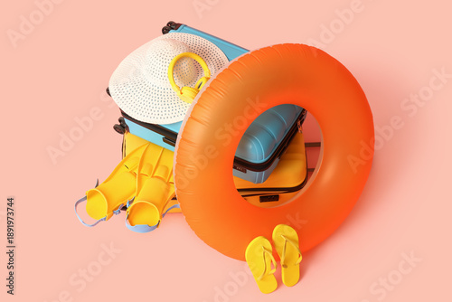 Suitcases, beach accessorie...