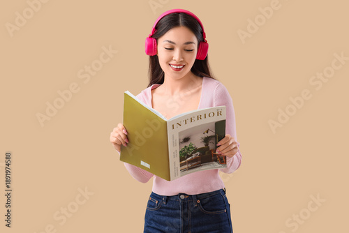 Beautiful young happy Asian...