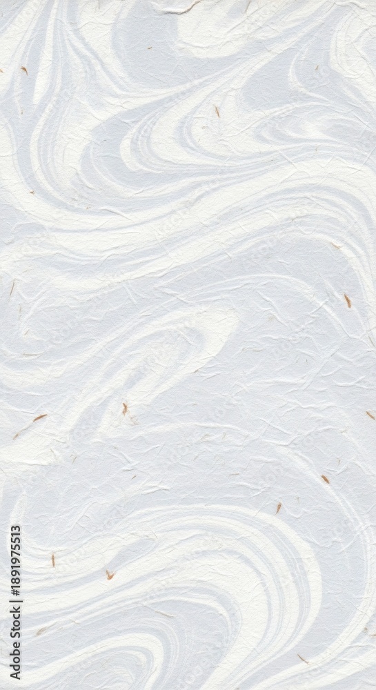 Fototapeta premium Subtle Handmade Marbled Paper Texture Background with White and Light Grey Fibrous Surface 1