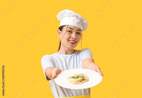 Beautiful young happy Asian...