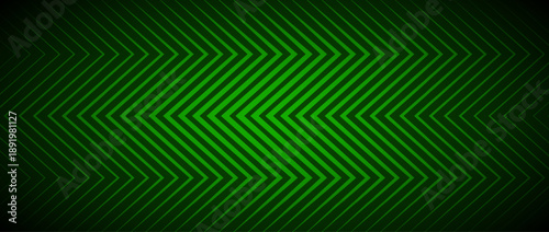 Deep green zig zag line background. Modern abstract chevron pattern wallpaper. Masculine game or sport arrow texture. Dark zigzag backdrop for flyer, banner, poster, cover, presentation. Vector