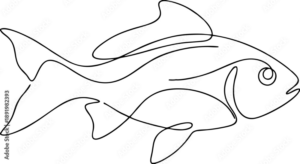 Fototapeta premium Minimalist Marine Animal Vector Illustration