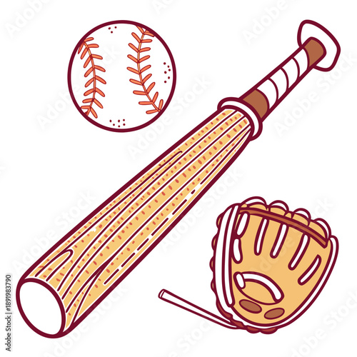 Realistic oversized cinnamon churro used as a baseball bat by an athlete on a field