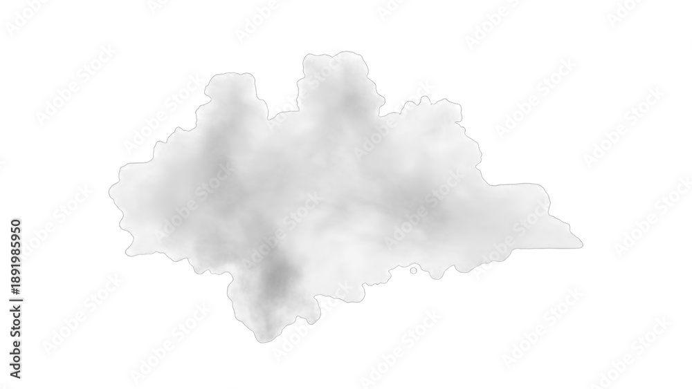 Obraz premium Abstract cloud formation isolated on transparent background
