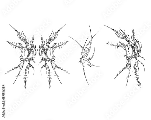 tribal cybersigilism tattoo design