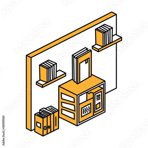 Office File Storage and Document Management Illustratio