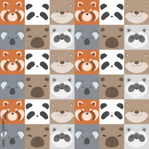 seamless pattern with funny animals