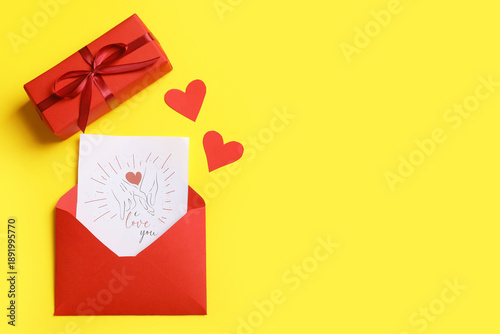 Envelope with gift card, bo...