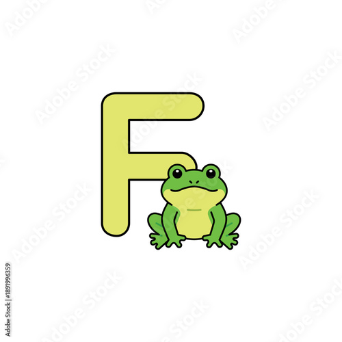 Vector Animal Alphabet Cartoon Frog Illustration