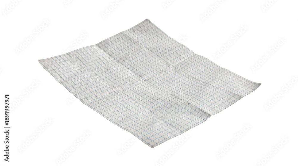 Naklejka premium Crumpled White Paper Sheet Isolated on White Background.