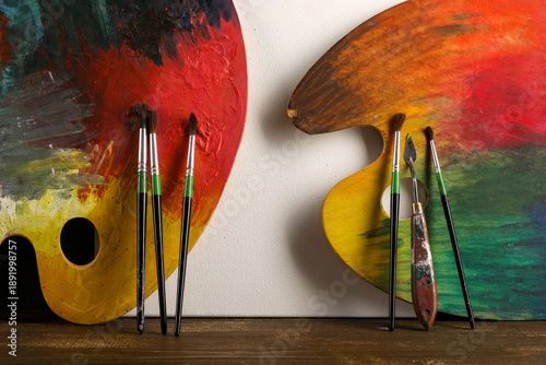 Composition with canvas, pa...