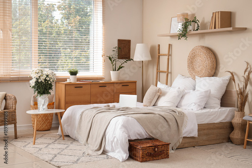 Interior of modern bedroom ...
