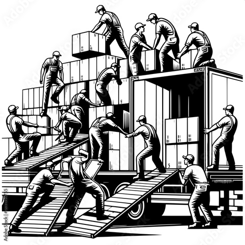 Heavy Package Truck Loading