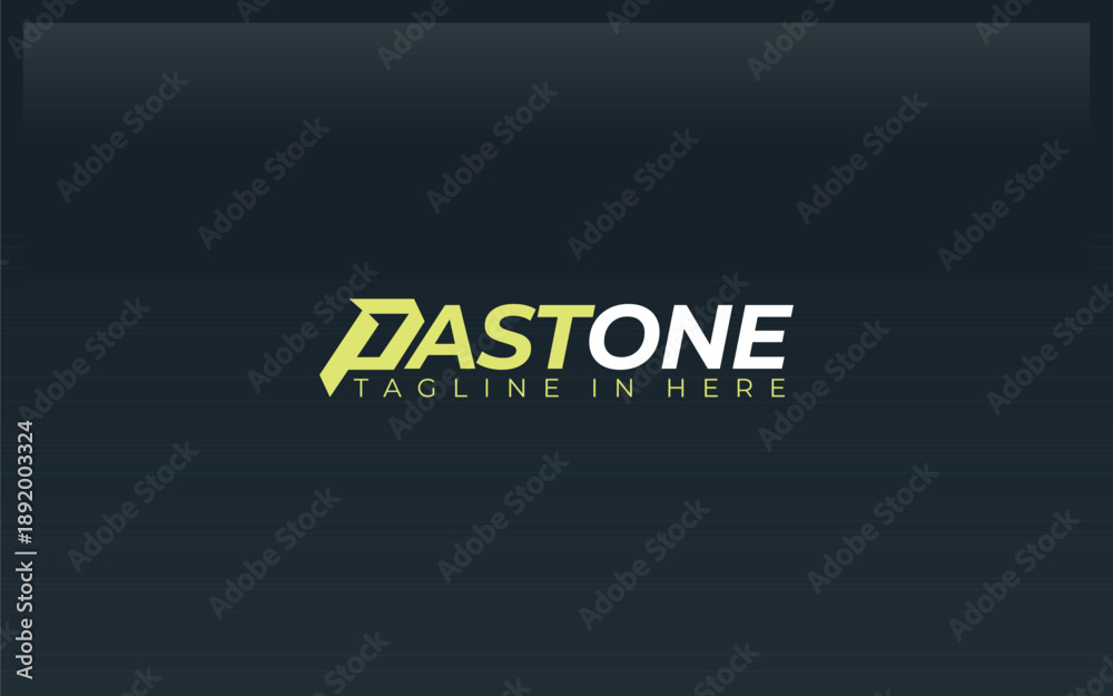 Obraz premium Letter P formed number one in simple and modern shape