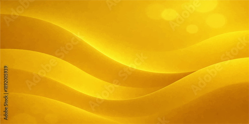 Abstract yellow wavy background with silk texture