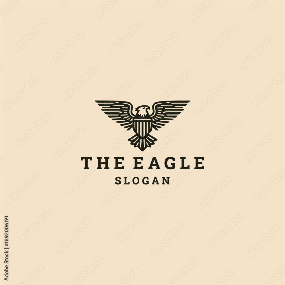 Obraz premium Eagle logo design template vector illustration