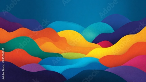 vibrant abstract colorful mountain landscape illustration for artistic and creative design