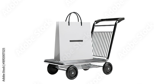 Shopping Bag in a Shopping Cart