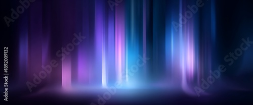 Glowing noisy background, grainy blue purple white neon light, abstract noise texture poster header cover wallpaper banner backdrop design