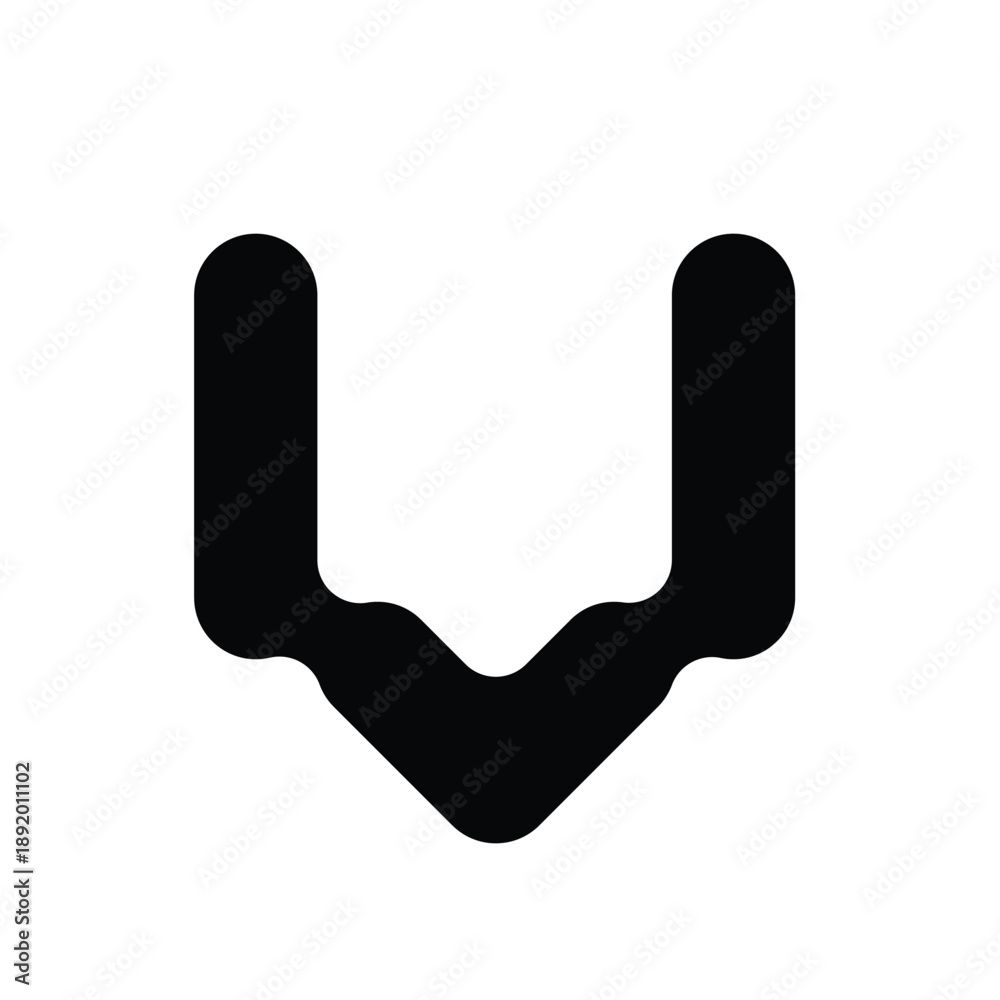 Obraz premium Alphabet V molecule icon logo eps