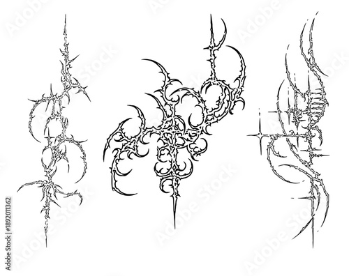 Tribal Cybersigilism tattoo design