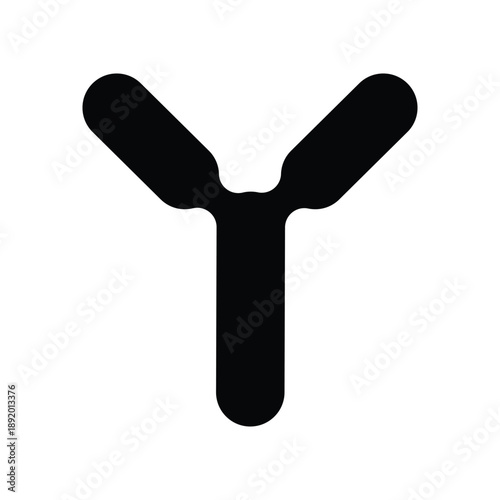 Alphabet Y molecule icon logo eps