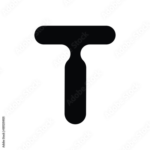 Alphabet T molecule icon logo eps
