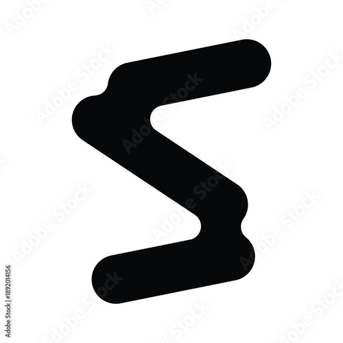 Alphabet S molecule icon logo eps