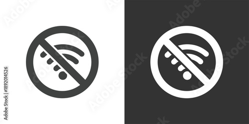 No Wi-Fi icon set. Solid glyph series icons