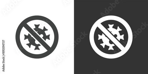 Virus Free icon set. Solid glyph series icons