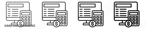Expense Tracking  Icon Set Different Style Collection