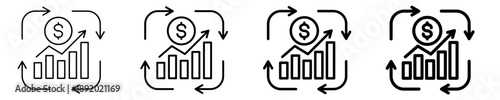 Cash Flow  Icon Set Different Style Collection