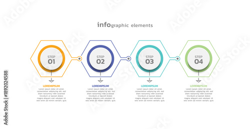 Presentation business abstract background infographic template colorful