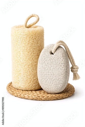 Wallpaper Mural Natural Loofah Sponge and Pumice Stone Bath Set Torontodigital.ca