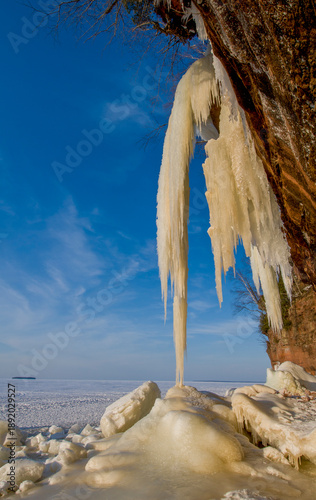 Apostle Islands National Lakeshore Sea caves frozen in the winter