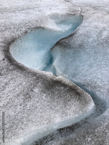 Water Sculpted Ice on a Glacier