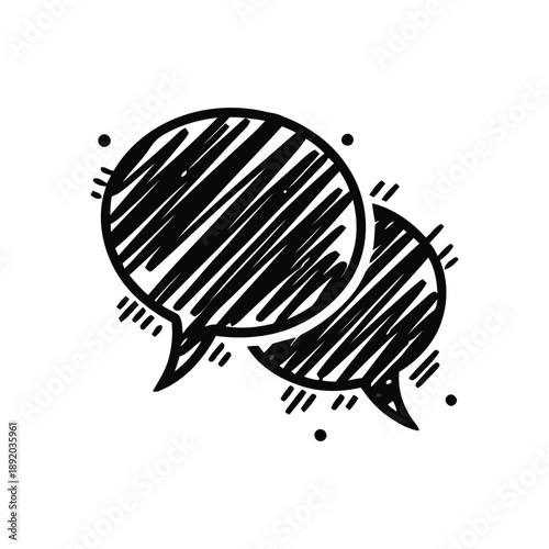 Simple Chat Bubble Icon – Message Communication Symbol in Minimal Style