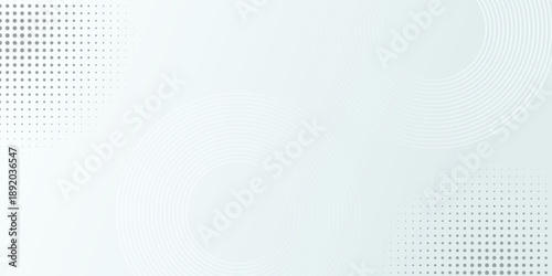 White abstract background. Modern circle lines pattern. Futuristic concept. Minimal geometric design.