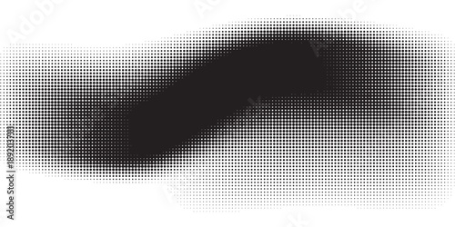 Dotted halftone gradient texture. Vanishing polka dot background. Repeating dots gradation pattern background. Black fading comic pop art overlay backdrop. Raster effect wallpaper. Vector halftone