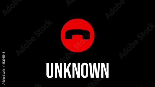 Animation of an icon of a stranger and the hang-up call sign