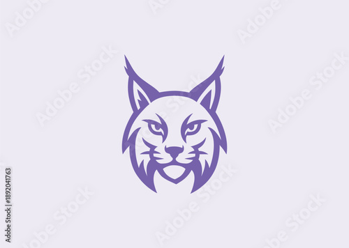 Simple modern lynx logo symbolizing sharp vision, elegance, and wild nature.