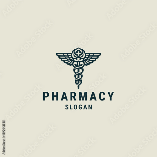 Pharmacy logo template vector illustration design