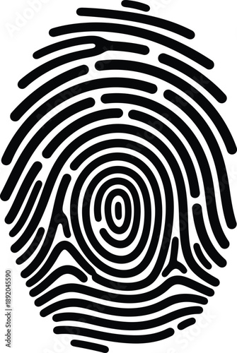 Intricate Black and White Fingerprint Pattern Symbolizing Identity, Biometric Security, and Digital Authentication