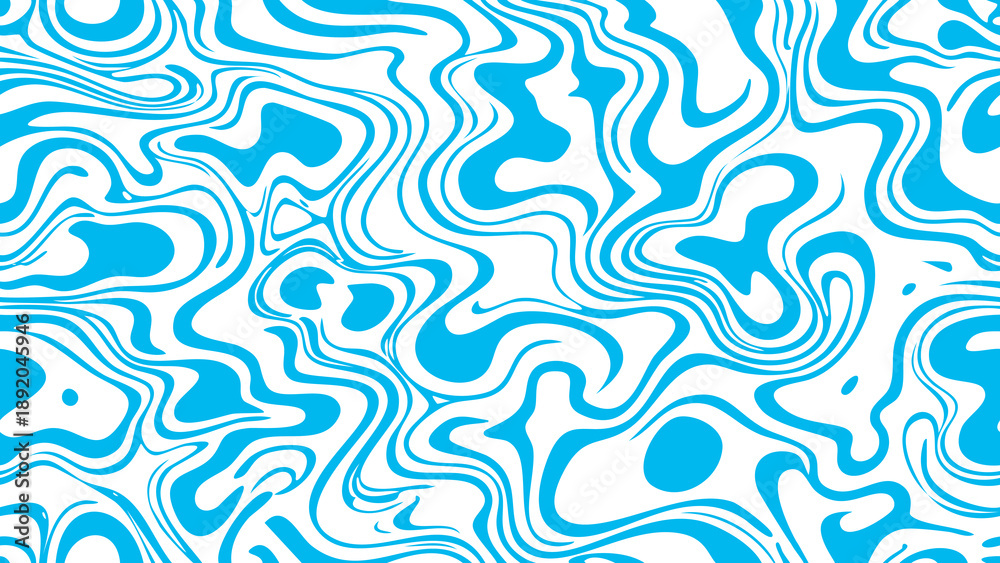 Fototapeta premium Abstract swirling pattern with blue and white fluid marble effect
