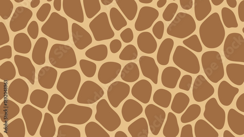 Close-up of a giraffe's patterned coat with irregular shapes
