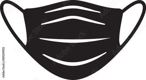 Protective Face Mask Icon,Medical Face Mask Silhouette