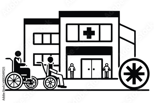 Black and White Accessible Facilities and Disability Symbols accessibility wheelchair restroom